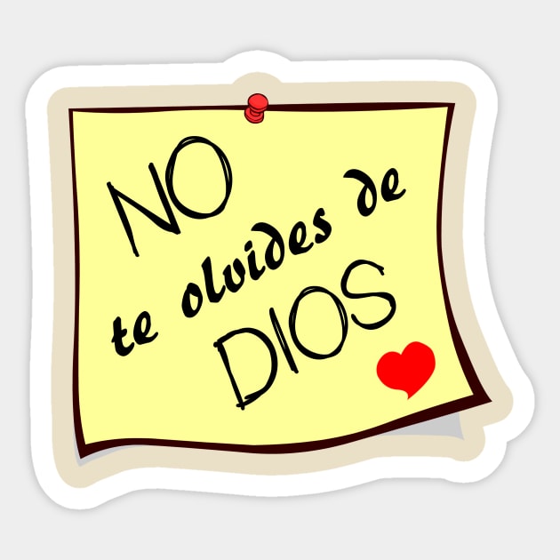 No te olvides de Dios Sticker by La nubecita de Dios